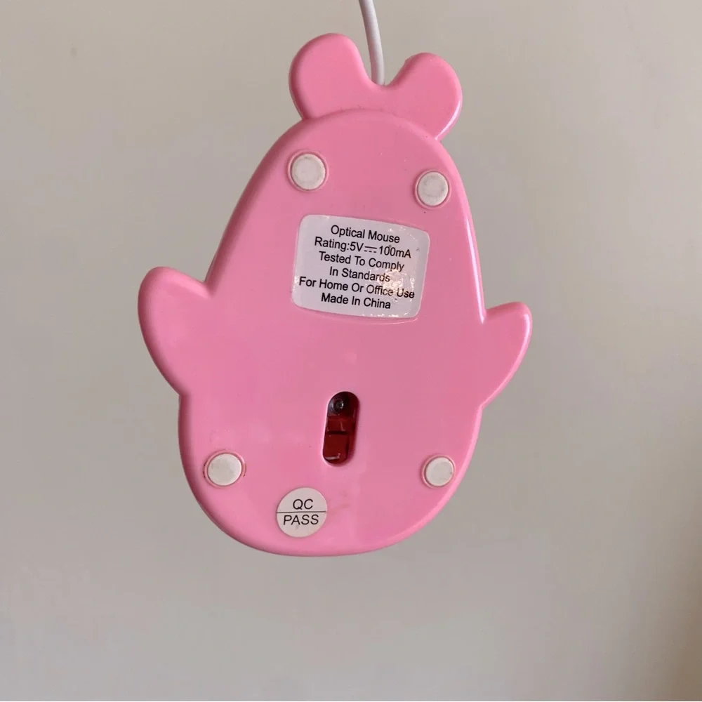 Forever 21 Kawaii Pink Whale Portable Mouse with USB Wire